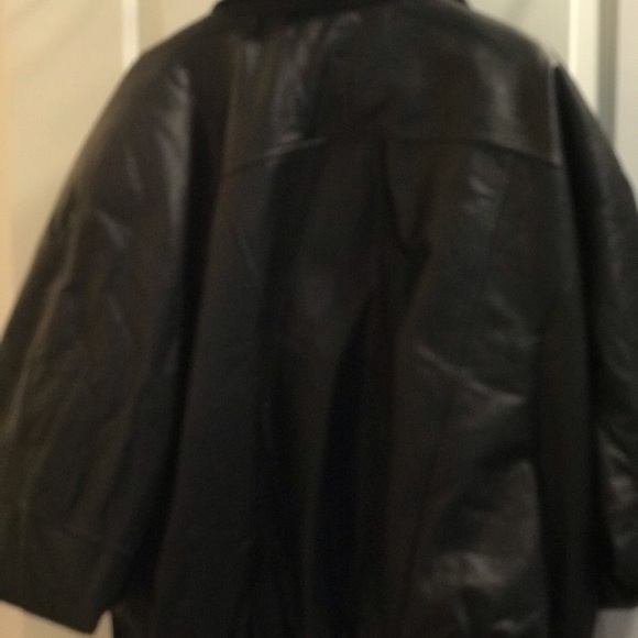 MENS PHASE 2 LEATHER BOMBER JACKET - Picture 4 of 4
